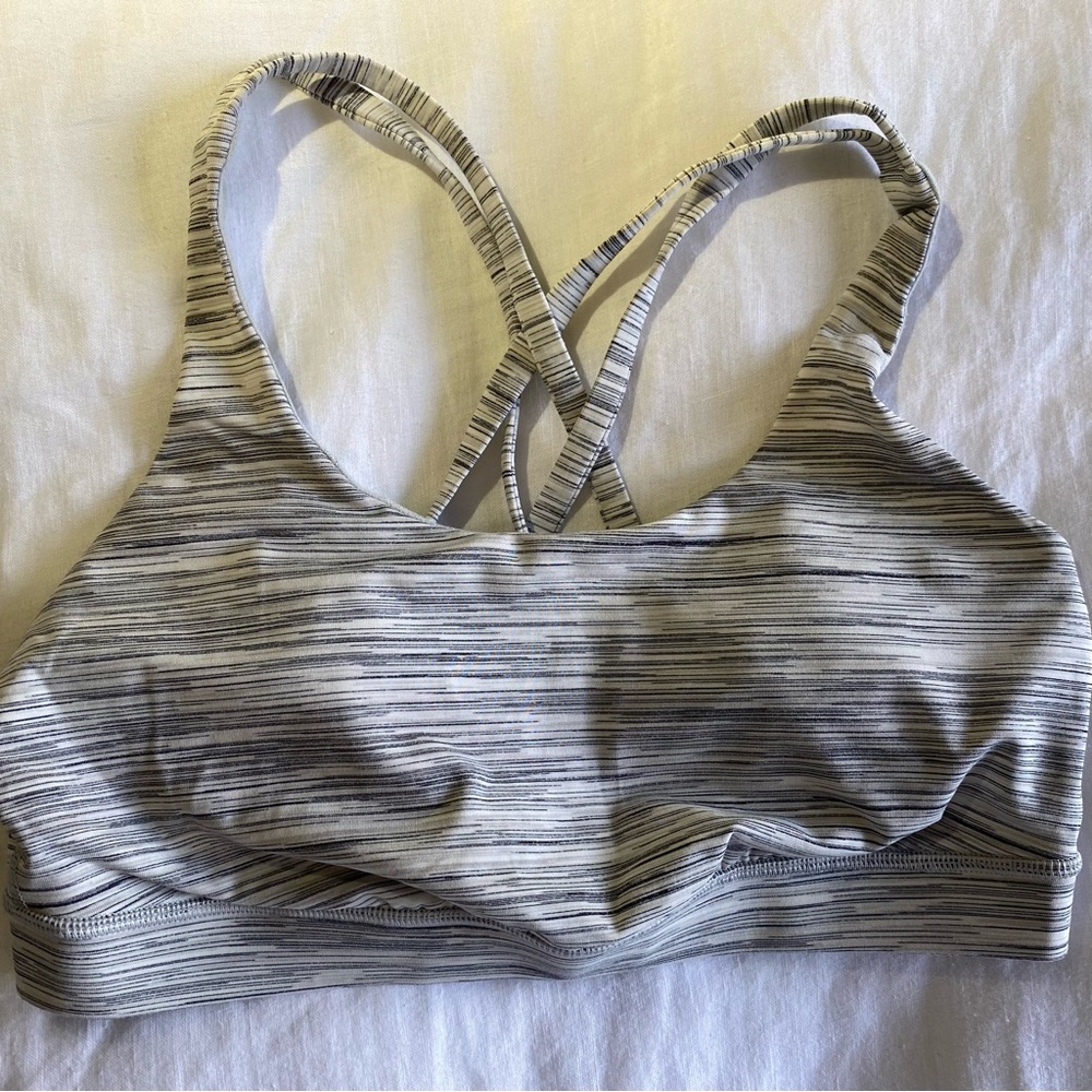 Lululemon Striped Gray Sports Bra